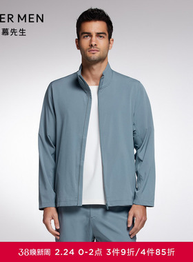 爱慕先生轻商旅系列男士立领拉链薄款开衫长袖外套男NS81J821