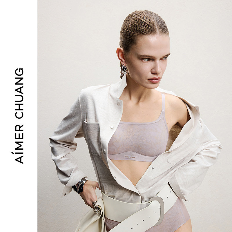 AIMER CHUANG对话6内衣女春夏方领软胶托模杯薄杯文胸CA112151