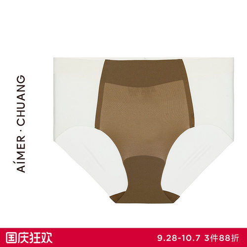 AIMER CHUANG溯源3内裤女棉质底裆净痕腿围高腰三角裤CA221371
