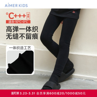 爱慕儿童一体织打底裤 AK182G471 24秋冬高弹舒适女孩厚打底裤