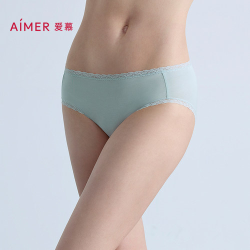 爱慕柔屿内裤女棉质里裆柔软舒适低腰三角裤AM22B891