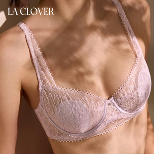La Clover简影4/4薄衬垫文胸蕾丝高端内衣女CC13AB1
