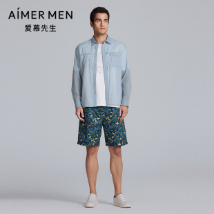短裤 海边度假沙滩裤 NS66M202 系列男士 爱慕先生25春夏沙滩裤