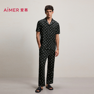 爱慕先生26春夏纵享丝滑睡衣男可外穿休闲家居长裤 NS42M975