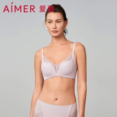 爱慕文胸女小胸聚拢无钢圈透气隐孔杯加高侧比无痕内衣女AM178771