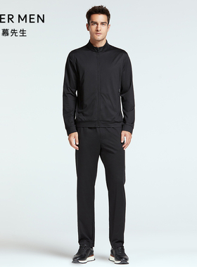 爱慕先生春秋季创意外穿系列男士百搭棉质抽绳松紧腰长裤NS82F791