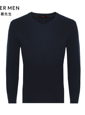 双层加厚|爱慕先生燚暖衣男含山羊绒24秋冬V领长袖保暖衣NS72K472