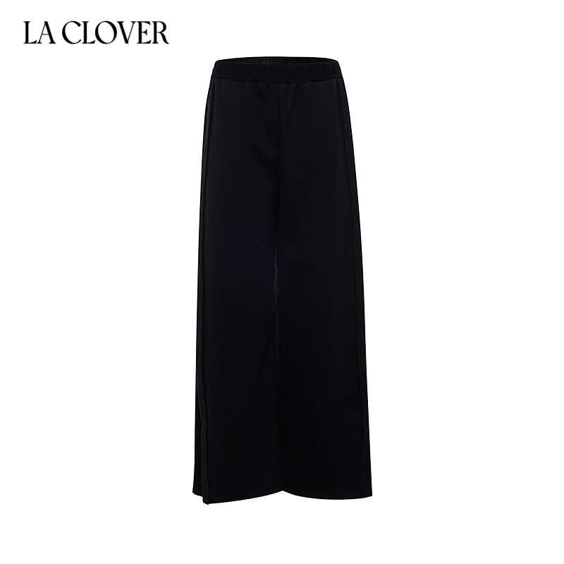 【25秋冬】兰卡文(LA CLOVER)开衩阔腿裤宽松长裤女赴约LC82AAM2