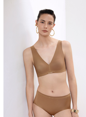 AIMER CHUANG溯源5内衣女V领软钢圈薄杯宽肩带背心式文胸CA131991