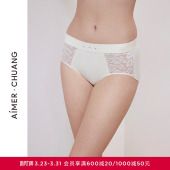 CA231891 女棉质里裆性感蕾丝中腰平角裤 AIMER CHUANG明动7内裤