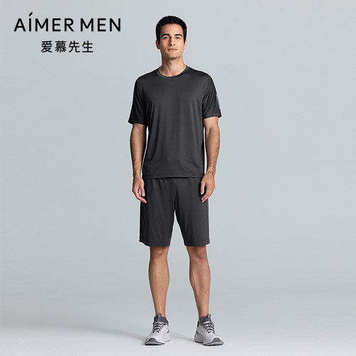 爱慕先生25春夏轻运动男士休闲跑步短裤NS63M221
