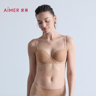 爱慕星辰内衣女3 4三明治薄模杯大胸显小性感蕾丝文胸AM11B931