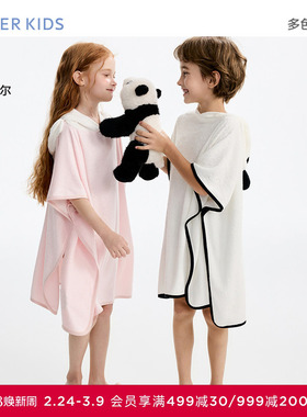 爱慕儿童大耳狗爱洗澡/熊猫爱洗澡A类男女孩浴袍AK244L451