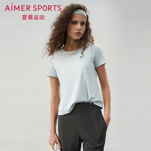 爱慕运动悦跑II上衣女士夏季跑步休闲外穿短袖T恤AS143S61