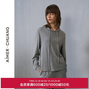 AIMER 上衣CA811481 CHUANG岛屿5女士休闲棉质平纹布连帽长袖