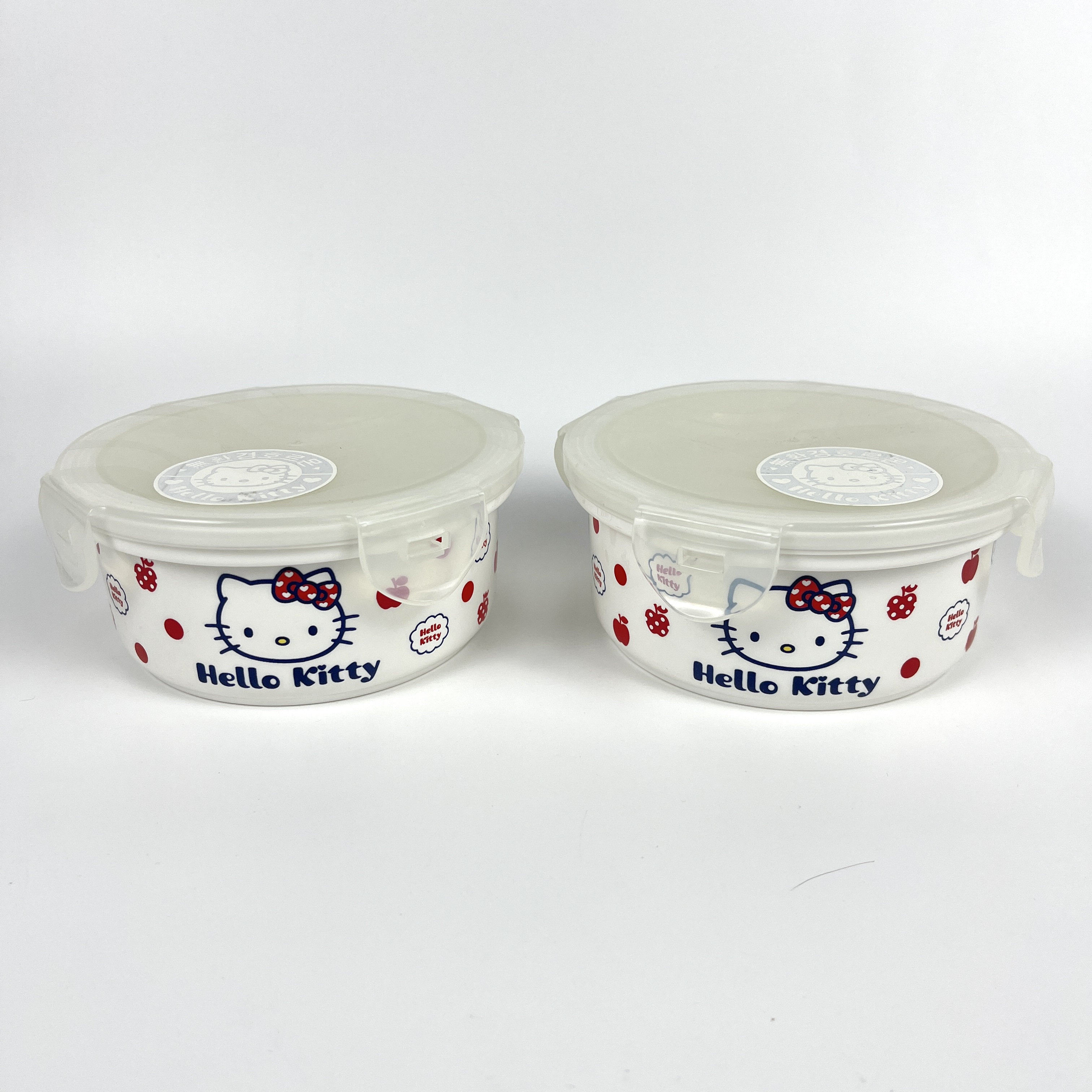 清仓处理 韩国进口hello kitty陶瓷密封碗 小号白色 看详情说明