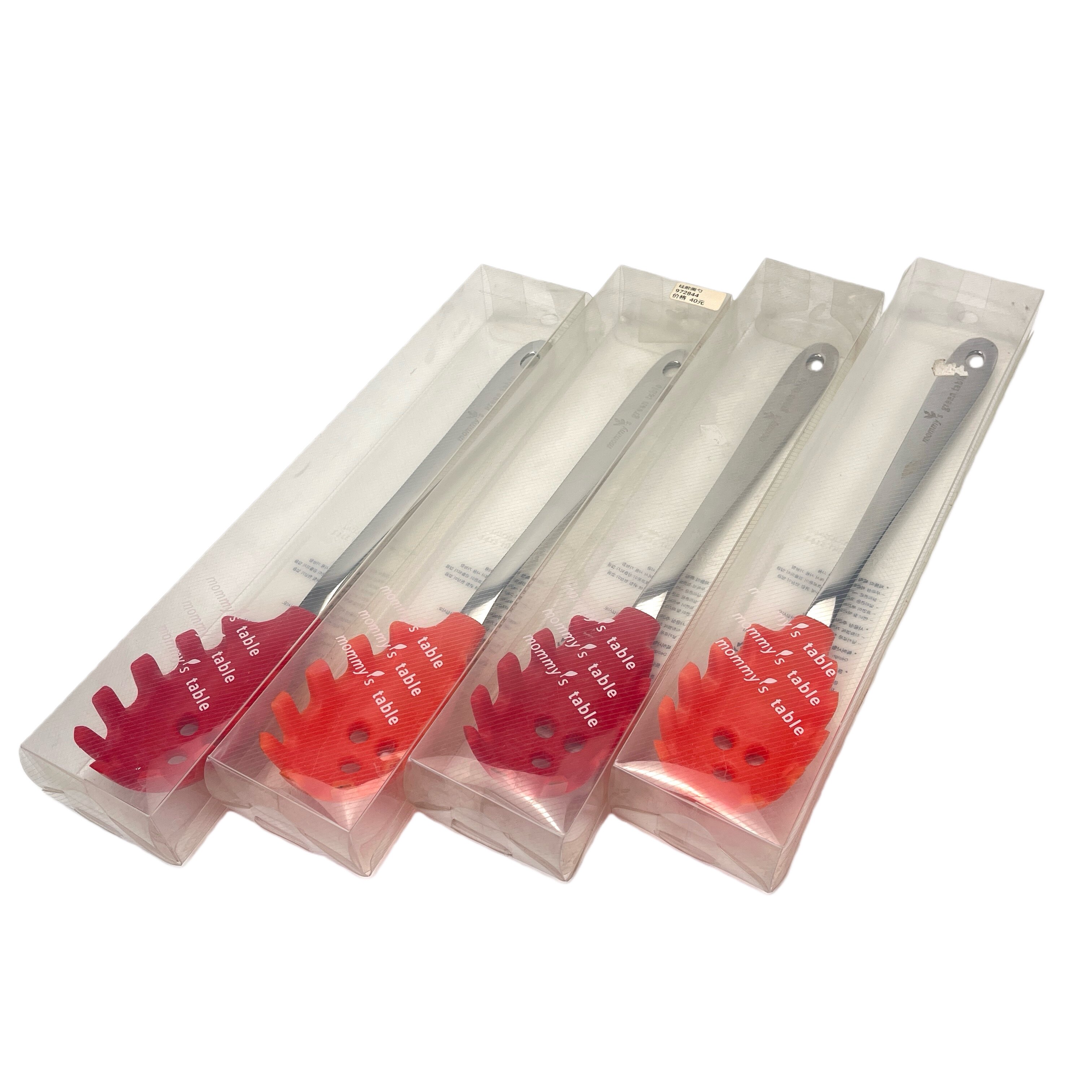 韩国进口硅胶面勺 不锈钢亮面手柄 长约30cm 看详情说明和视频