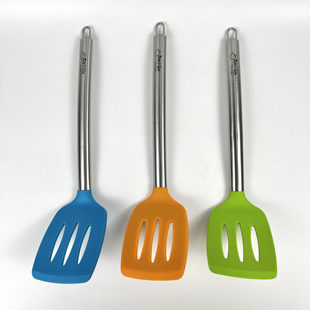 韩国微笑白钢把手硅胶锅铲 长34cm 看详情