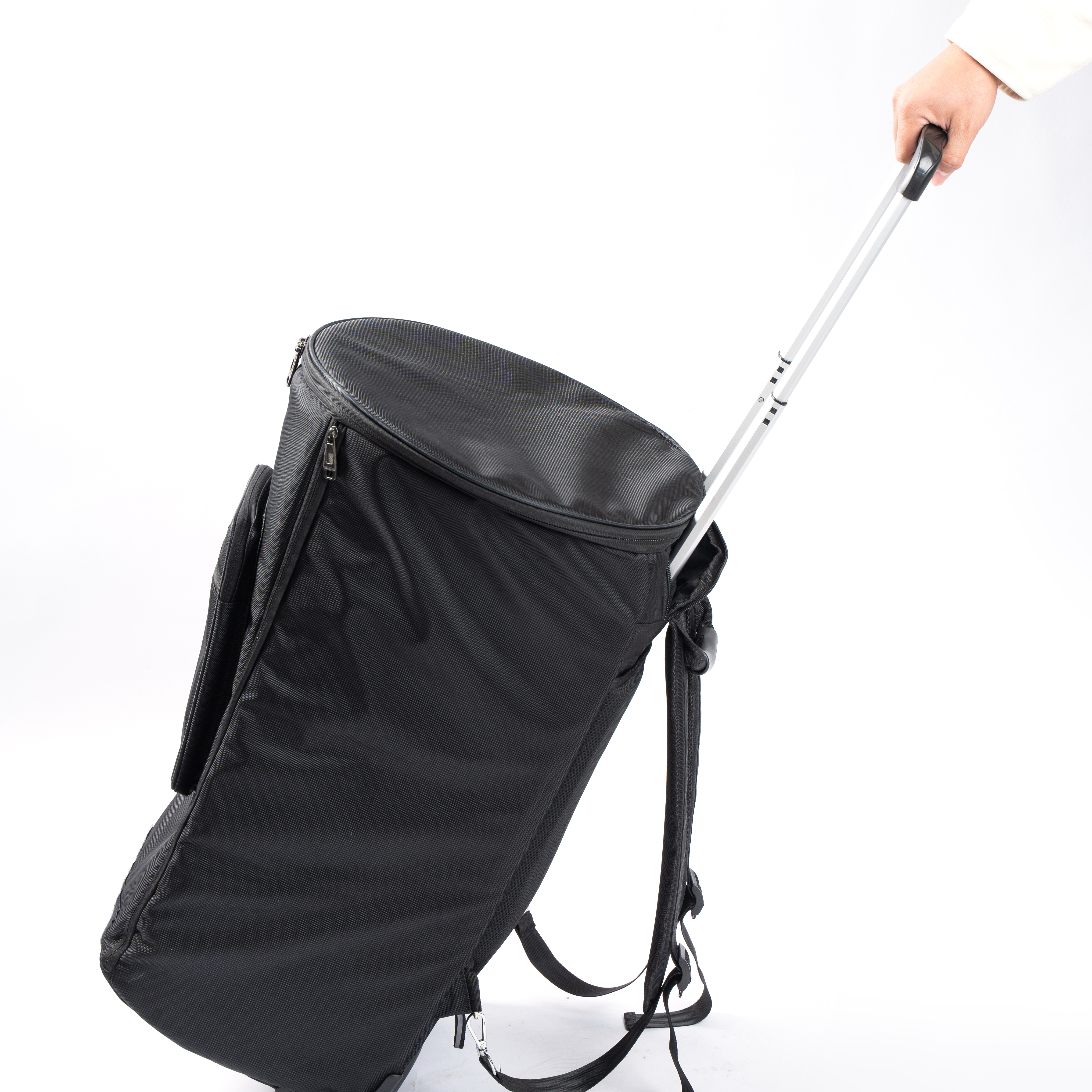 非洲鼓拉杆包带轮子双肩包