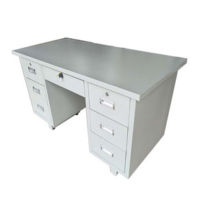 铁皮办公桌七斗办公台铁面员工宿舍桌门卫室办公桌工地办公电脑桌