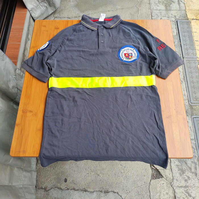 公发瑕疵毛里求斯消防救援局刺绣布贴全棉男女同款短袖T恤Polo衫,户外/登山/野营/旅行用品,T恤,淘宝优惠券,粉丝福利购,淘宝优惠卷