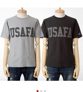 日单潮牌reverse T恤D weave重磅全棉横向织法USAFA军事风圆领短袖