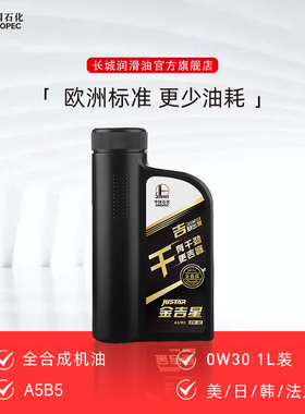 长城 金吉星  0W30 A5B5全合成 汽机油 汽车发动机 保养 机油 1L