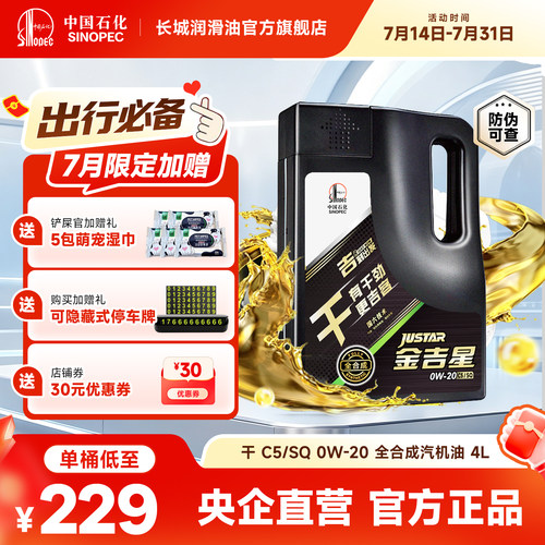 长城C5/SQ0W-20全合成汽机油