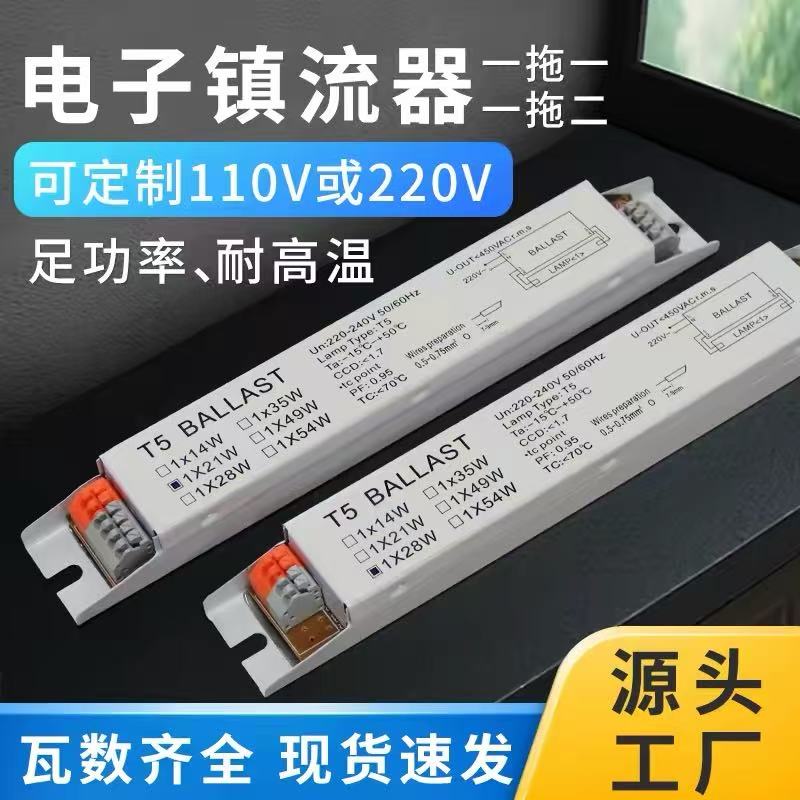 T8T5老式荧光灯一拖二电子镇流器紫外线杀菌灯管专用整流器28W40W