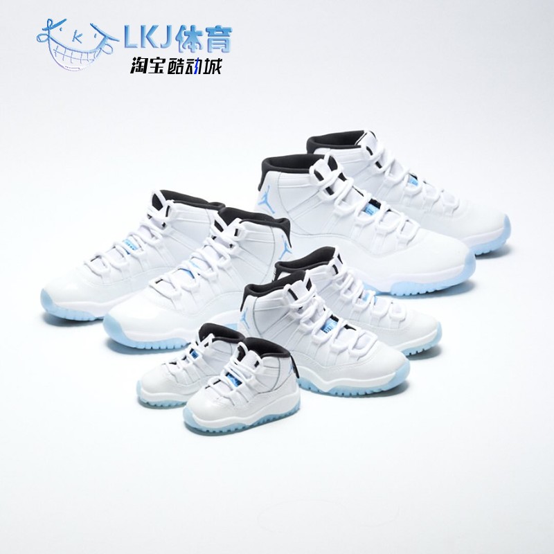 AJ11传奇蓝白蓝高帮篮球鞋