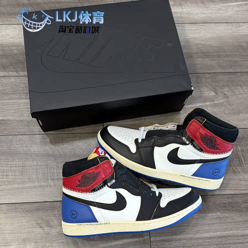 Air Jordan 1 AJ1 Union 藤原浩 闪电联名 黑白篮球鞋 IO7847-002