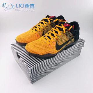LKJ体育 Nike Kobe 11 科比 ZK11 黑黄 李小龙 篮球鞋 822675-706