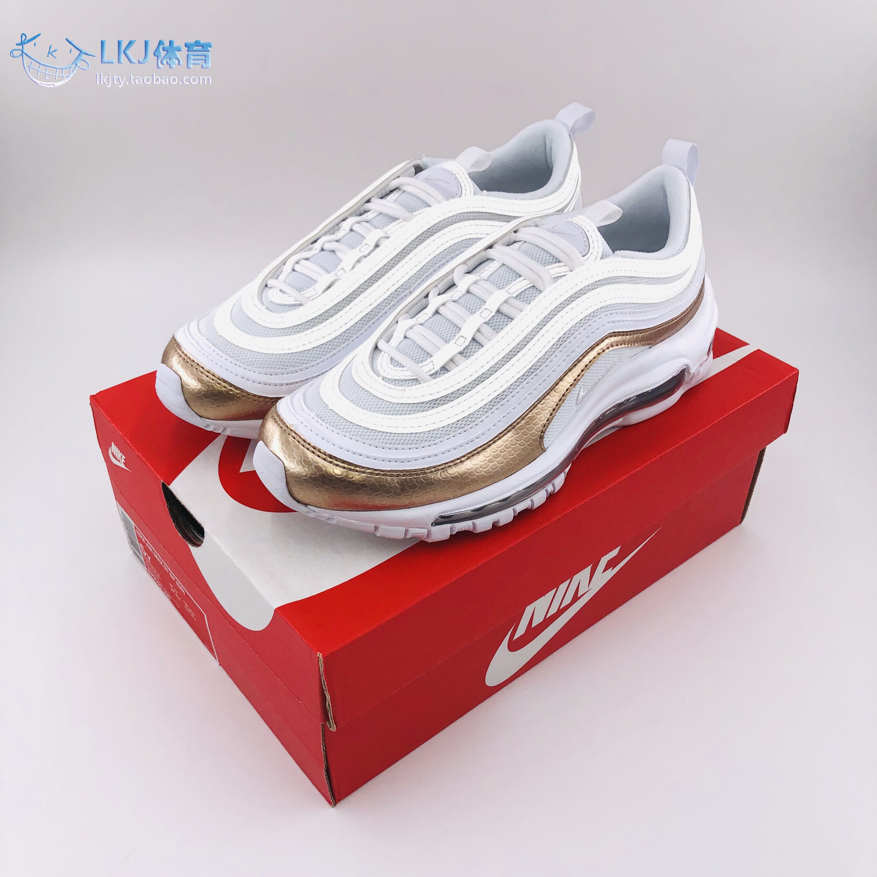 Nike Air Max 97 玫瑰金蛇纹 龙鳞子弹 女子气垫跑鞋 BV0049-100