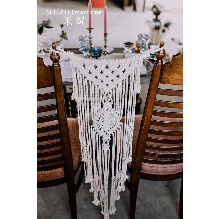 BOHO户外草坪森系婚礼椅子装饰挂饰手工编织流苏椅背挂毯 定制|ruв категории домашний ткань, гобелен/гобелен - от Buy2taobao.com для оказания профессиональной услуги покупки агента Taobao