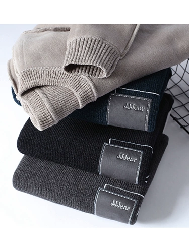 Мужской флисовый зимний трендовый трикотажный удерживающий тепло свитер, увеличенная толщина, в корейском стиле, свободный крой