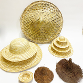 手工草编帽竹编帽子迷你小草帽时尚 舞蹈帽玩具帽拍照道具草帽竹帽