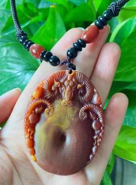 龙涎香龙泉香龙琥珀 平安扣牌牌双面龙牌55x42x12