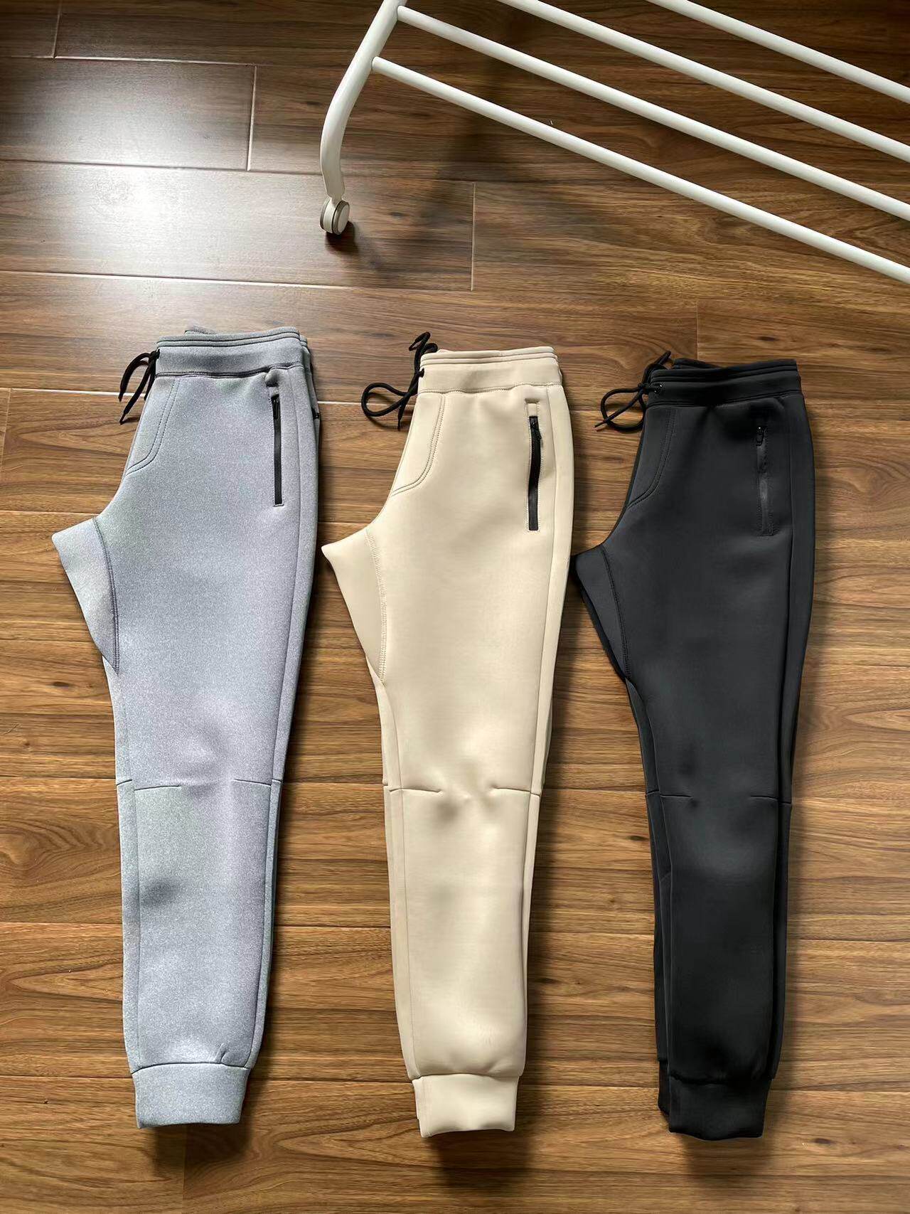 外贸日单 复古空气层卫裤男女情侣拉链口袋束脚运动休闲裤长裤,男装,休闲裤,淘宝优惠券,粉丝福利购,淘宝优惠卷