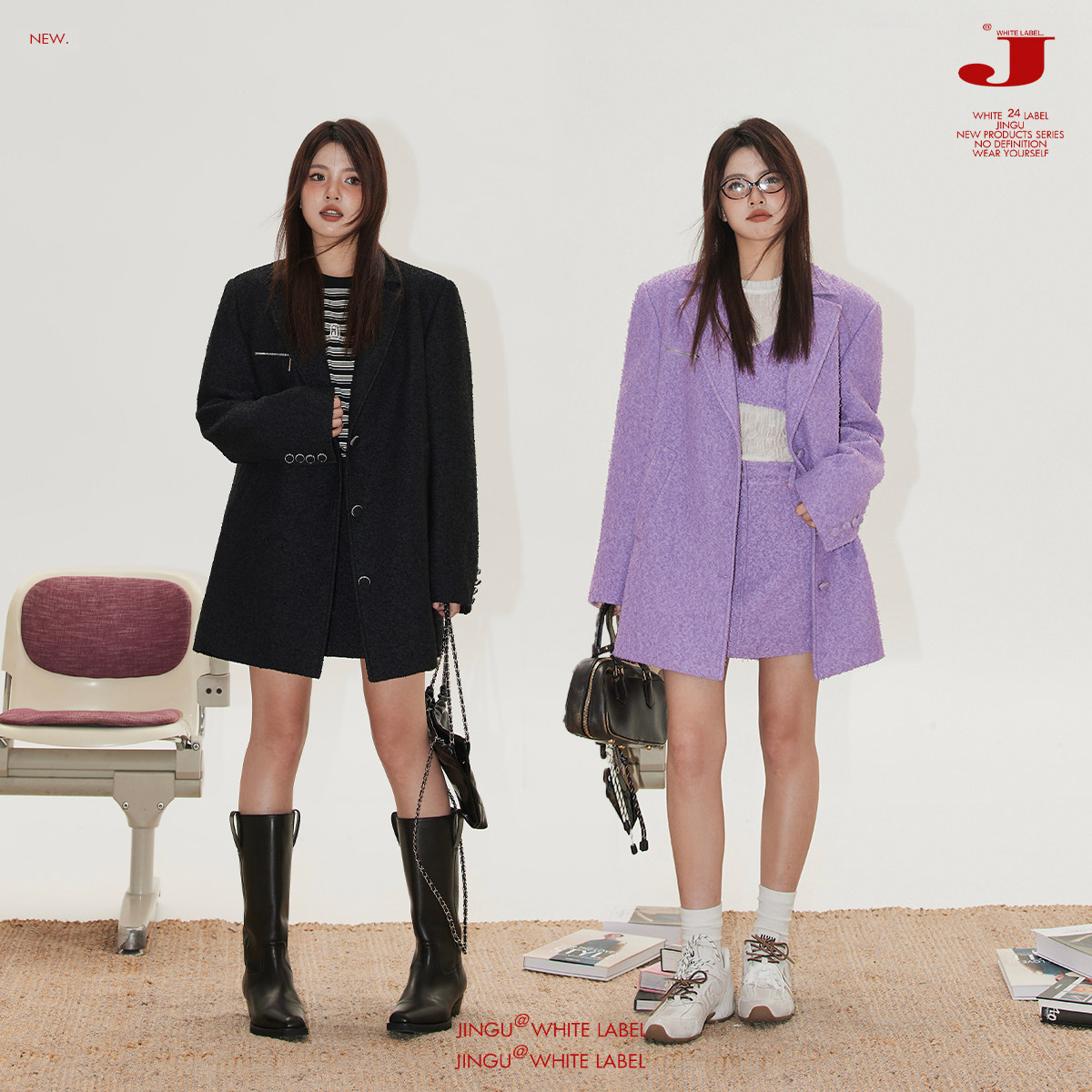 晶咕白标DADATATA西装外套半身裙吊带背心三件套女时尚套装,女装/女士精品,时尚套装,淘宝优惠券,粉丝福利购,淘宝优惠卷