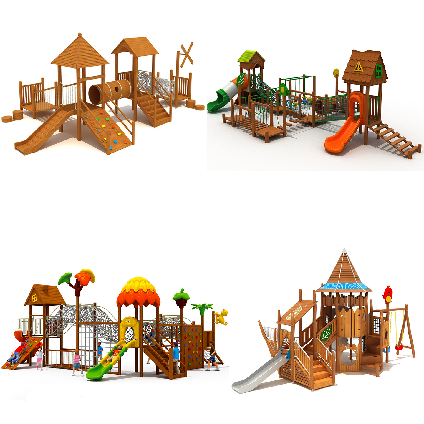 幼儿园攀爬架组合大型户外木质玩具钻洞滑梯秋千荡桥攀登架攀爬墙