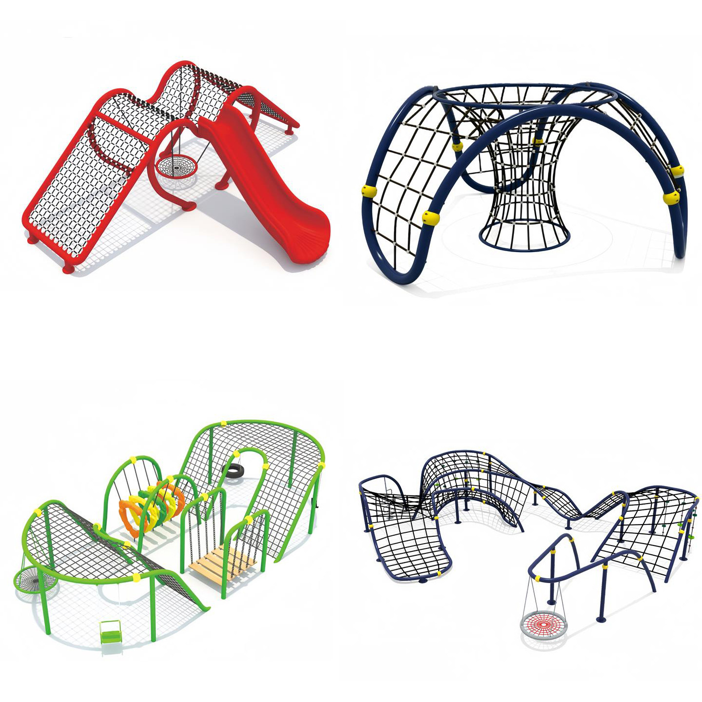 小区公园爬网组合游乐场攀爬网