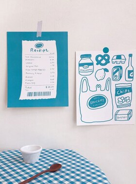 清新蓝色夏日冷饮日系布置挂画零食店装饰海报 创意网红ins文字