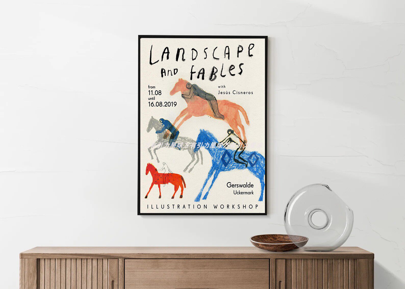 法式法兰西红蓝白赛马 笑脸中古挂画艺术装饰小众海报墙贴