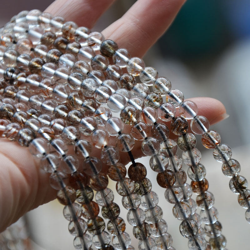 君绾青丝纯天然无优化黑金超七发丝圆珠散珠手工串珠饰品配件DIY,饰品/流行首饰/时尚饰品新,DIY配件,淘宝优惠券,粉丝福利购,淘宝优惠卷