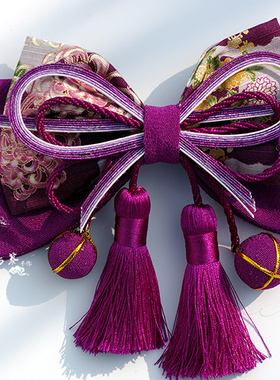 日本和服浴衣和风发饰/配饰/头饰/ 超大蝴蝶结 紫色 kc头饰