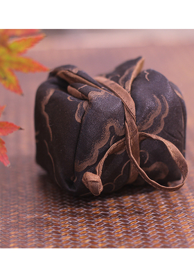 知舍单杯袋香云纱真丝祥云茶道零配手工布袋子织造旅行布袋收纳袋