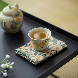 云鹤纹茶巾  瞬吸水 纯棉材质 四色 知舍织造 中国传统纹样传统色