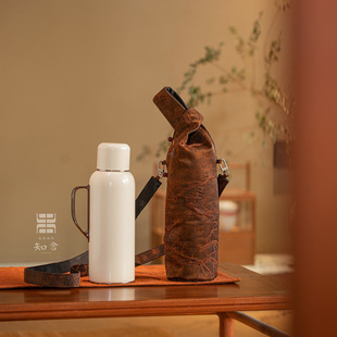知舍·香云纱平安竹保温壶袋中式复古风传家壶袋夹棉防震