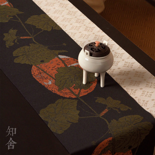 蔓生 南瓜茶席 知舍织造针线上的风雅 禅意茶席家居桌旗布艺日式