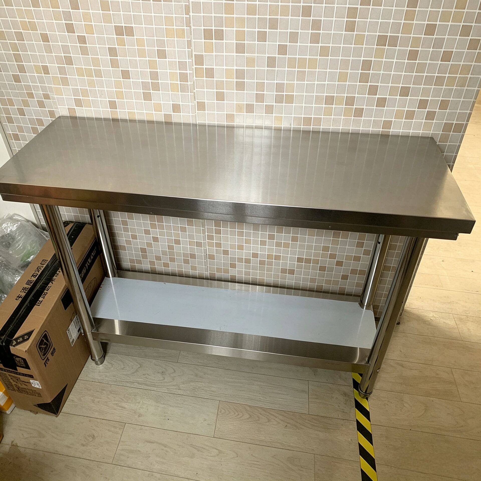 不锈钢工作台商用厨房操作台置物家用简易饭店调料架子打荷台剁肉